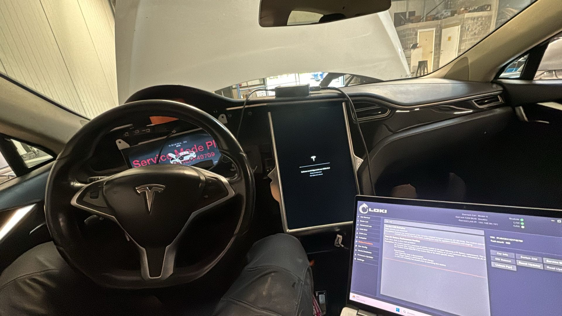 Tesla service diagnostics